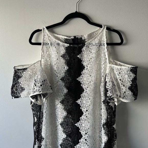Anne Fontaine black and white sheer lace dress - Picture 2 of 8